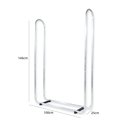 CCLIFE Range-bûches extérieur métal bois 25-40 cm