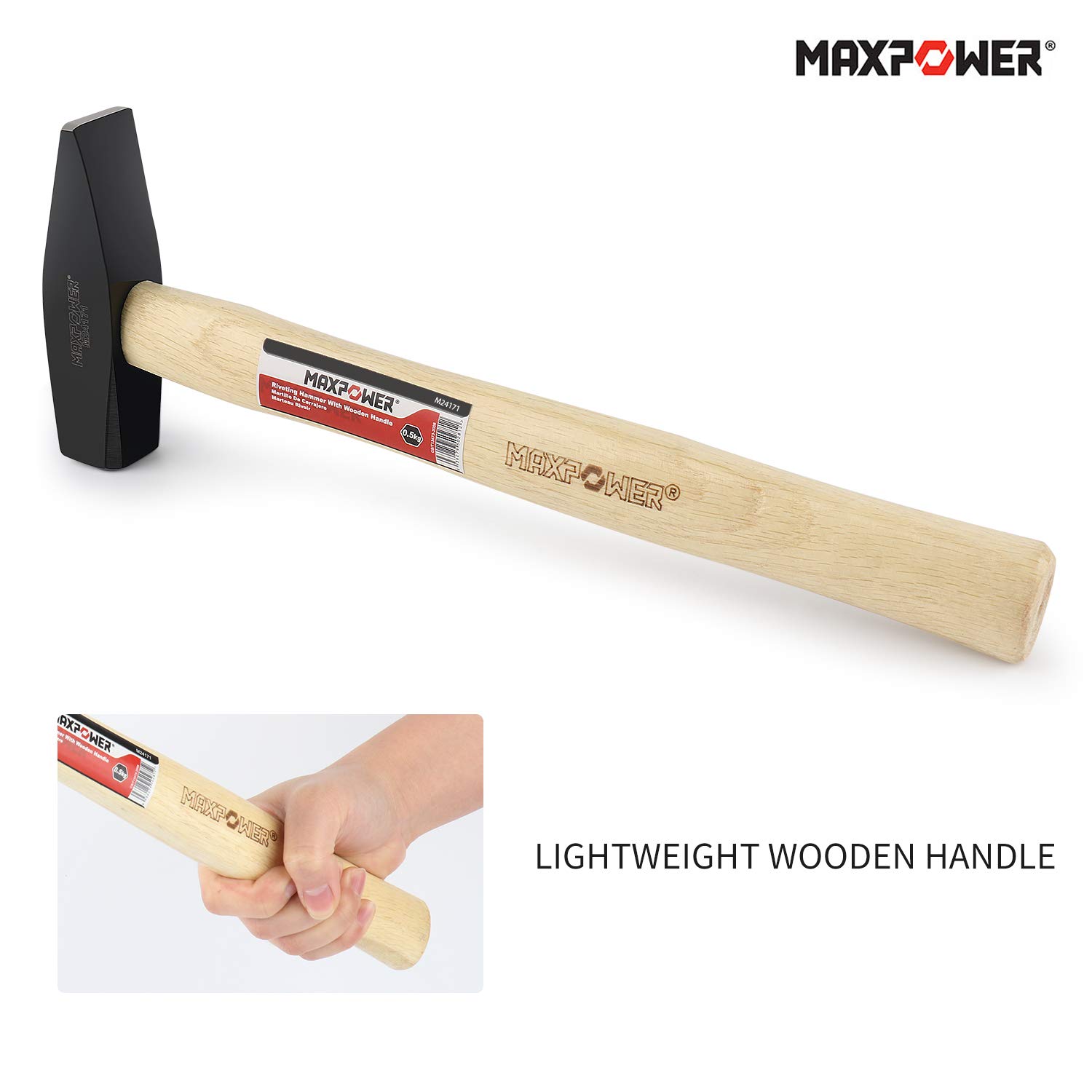 MaxPower Outils de frappe marteau charpentier 500g bois