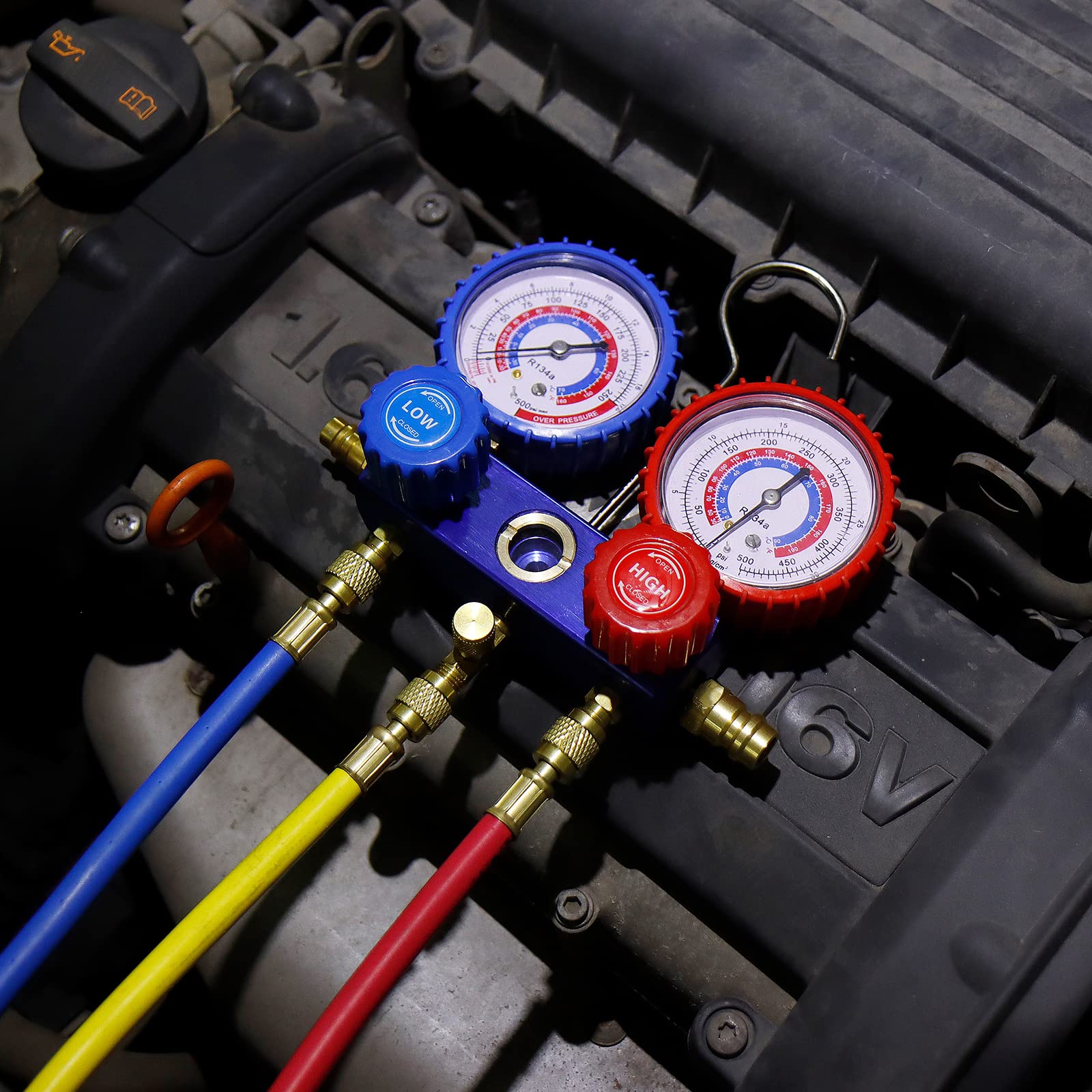 CCLIFE manomètre clim auto R134a kit 3 tuyaux
