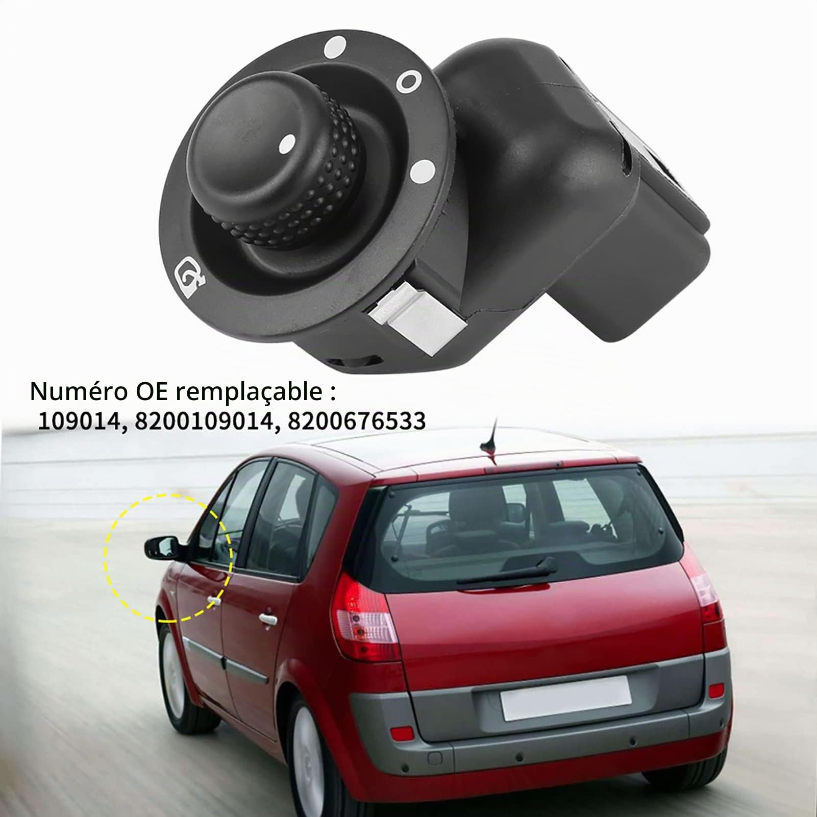 OUKENS 109014 Interrupteur commande rétroviseur Clio III Megane 2