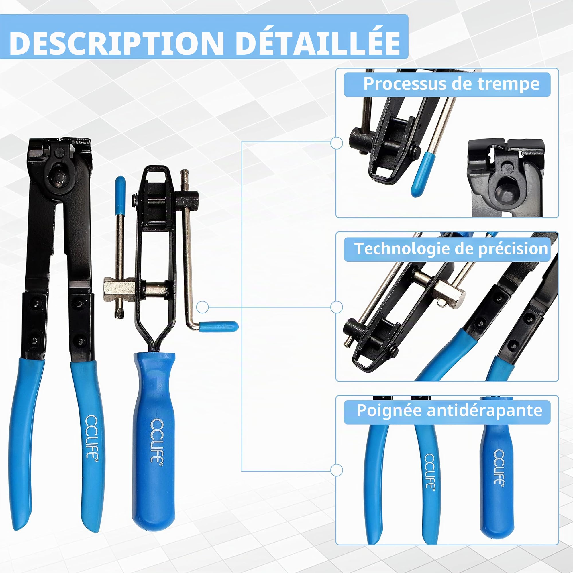 CCLIFE DIY Tools pince collier cardan 2 pièces Oetiker