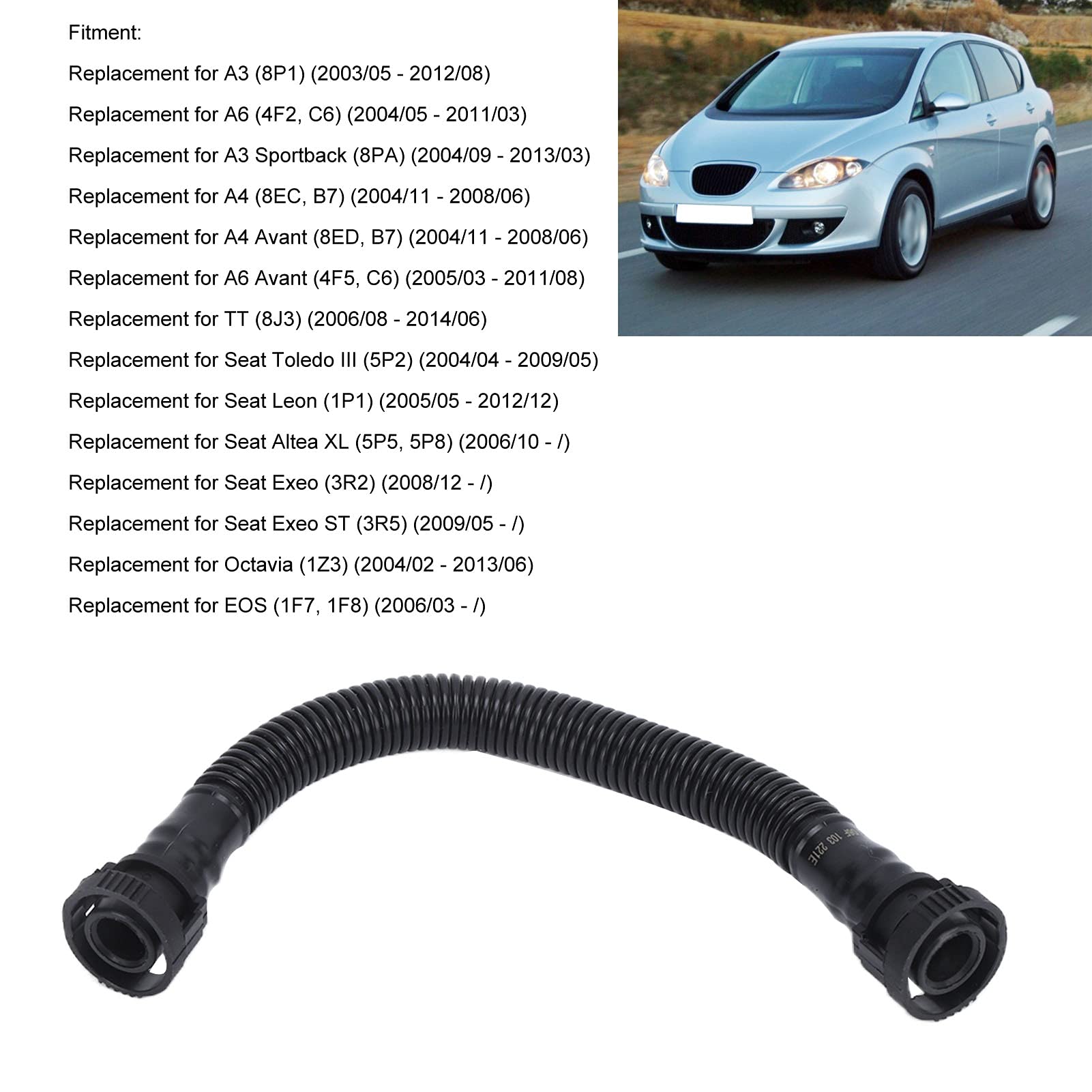 OUKENS 06F103221E tuyau reniflard carter Audi Seat ABS