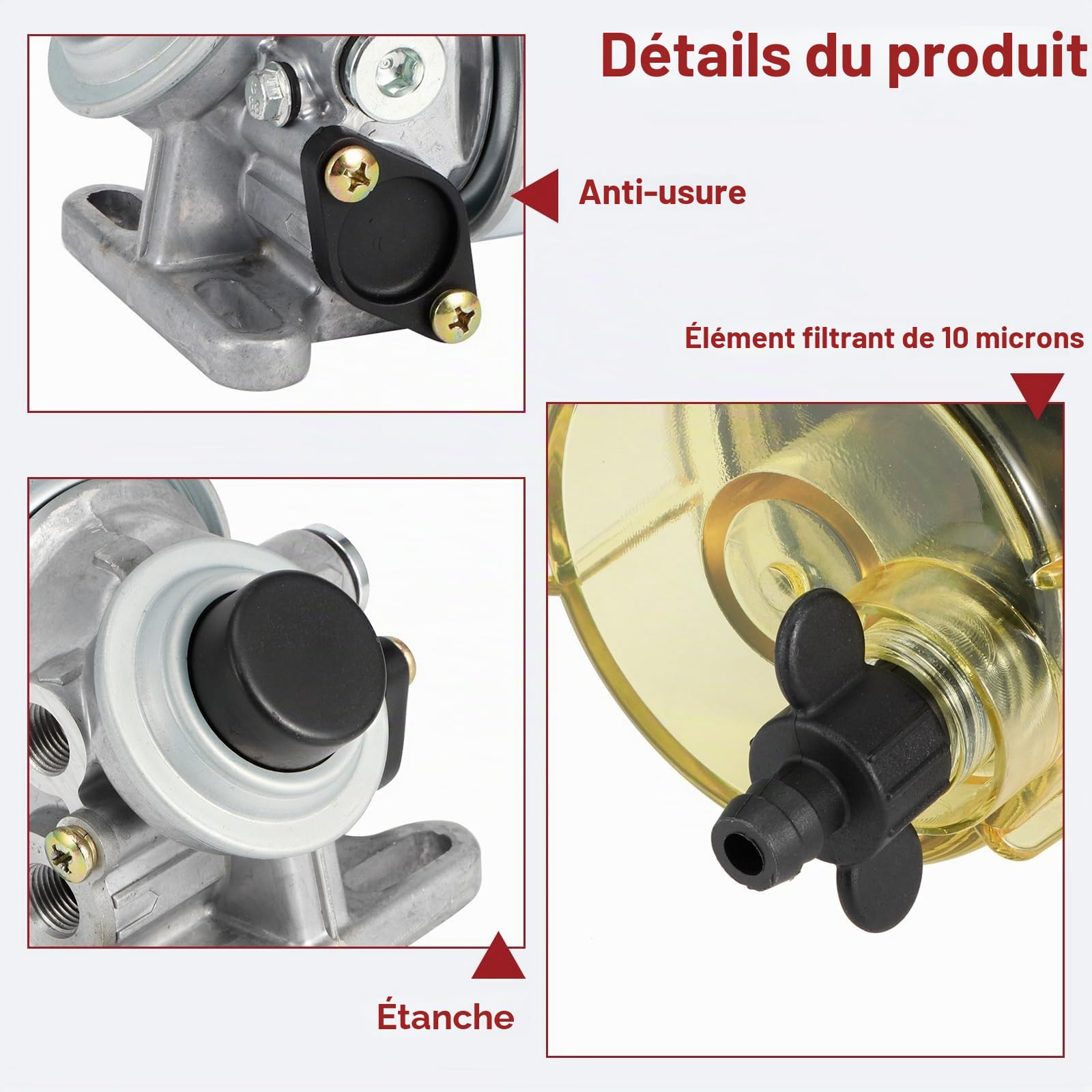 OUKENS S3213 Filtre carburant diesel marin 10 microns