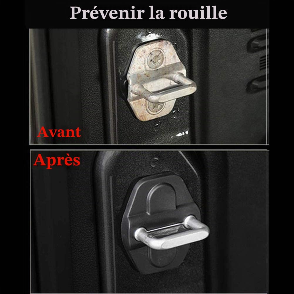 OUKENS cache serrure porte Jeep Wrangler 6 pièces noir