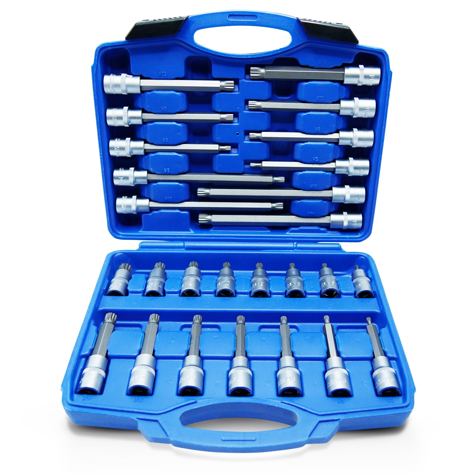 CCLIFE Socket Bit Sets coffret douilles XZN M5-M16 26 pièces