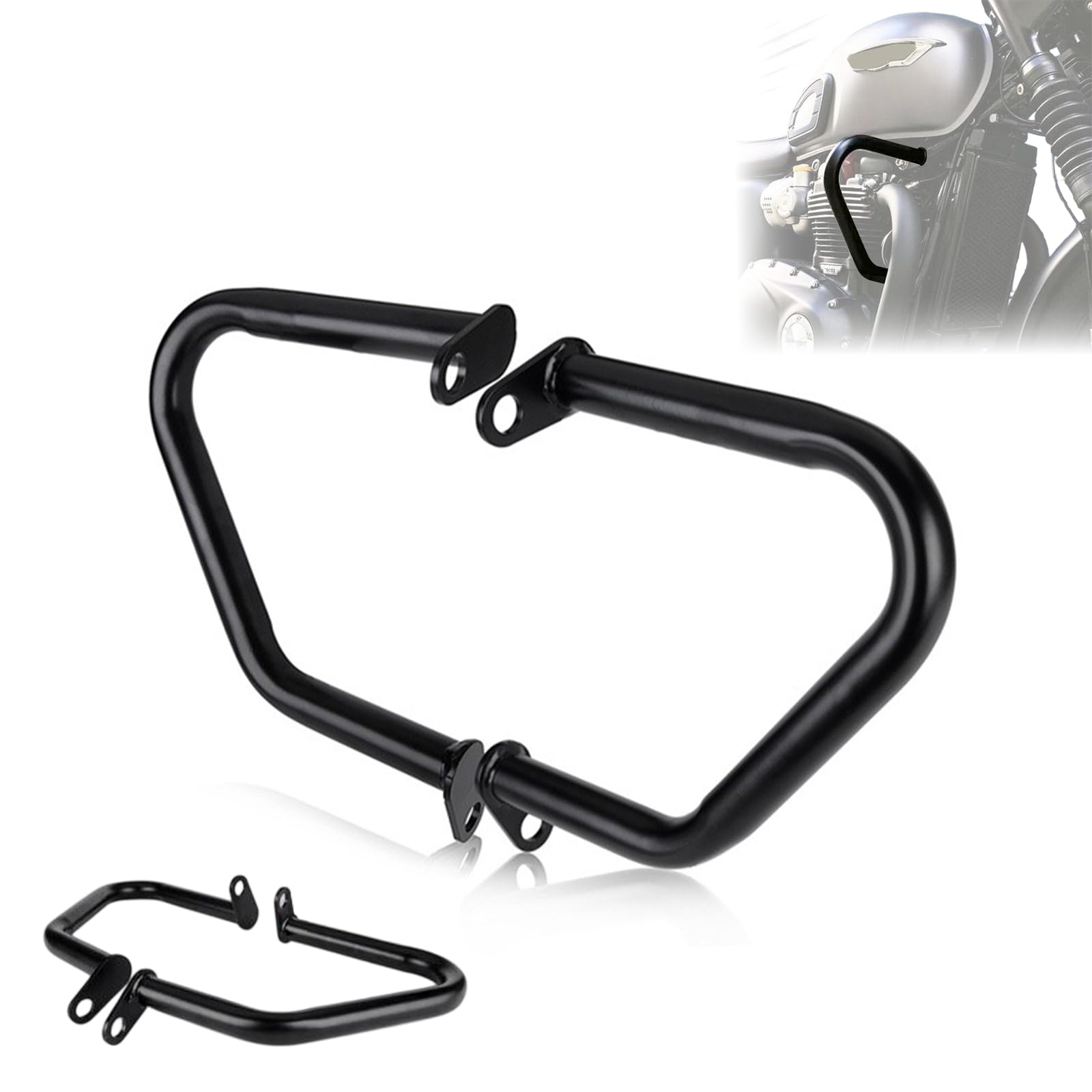 OUKENS FG007BK protège-moteur moto Triumph Bonneville 2 pièces
