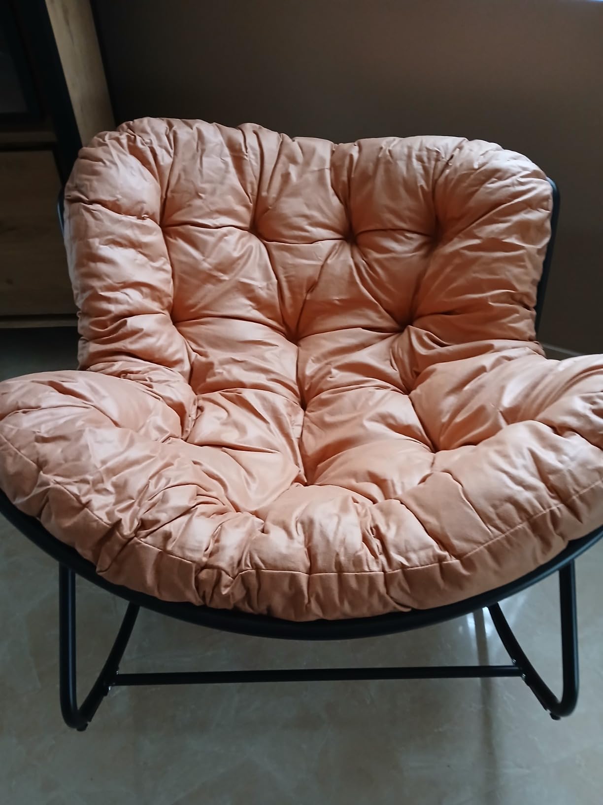 CCLIFE DIY Tools Fauteuil à bascule beige 150 kg
