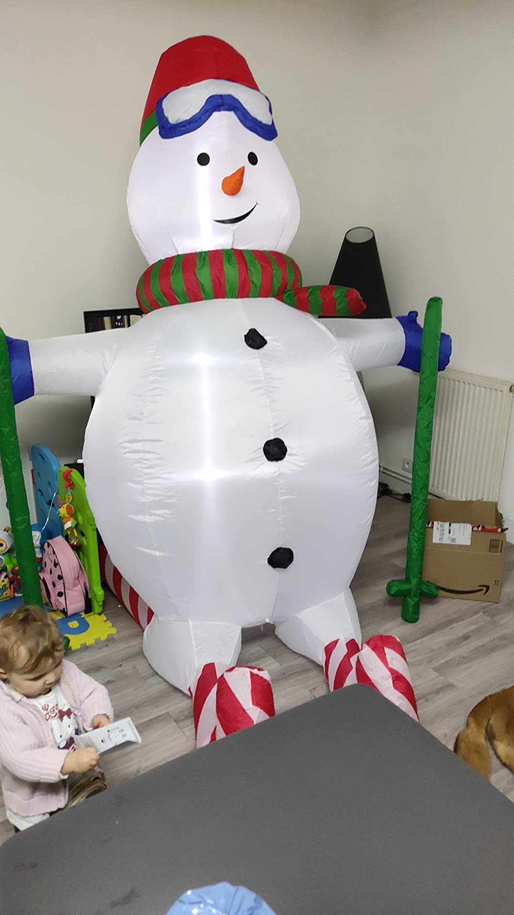 CCLIFE DIY Tools Chien Gonflable Décoration Noël LED 180cm
