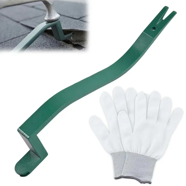 LEONTOOL Outils Automobiles arrache-bardeaux 2 en 1 acier + gants