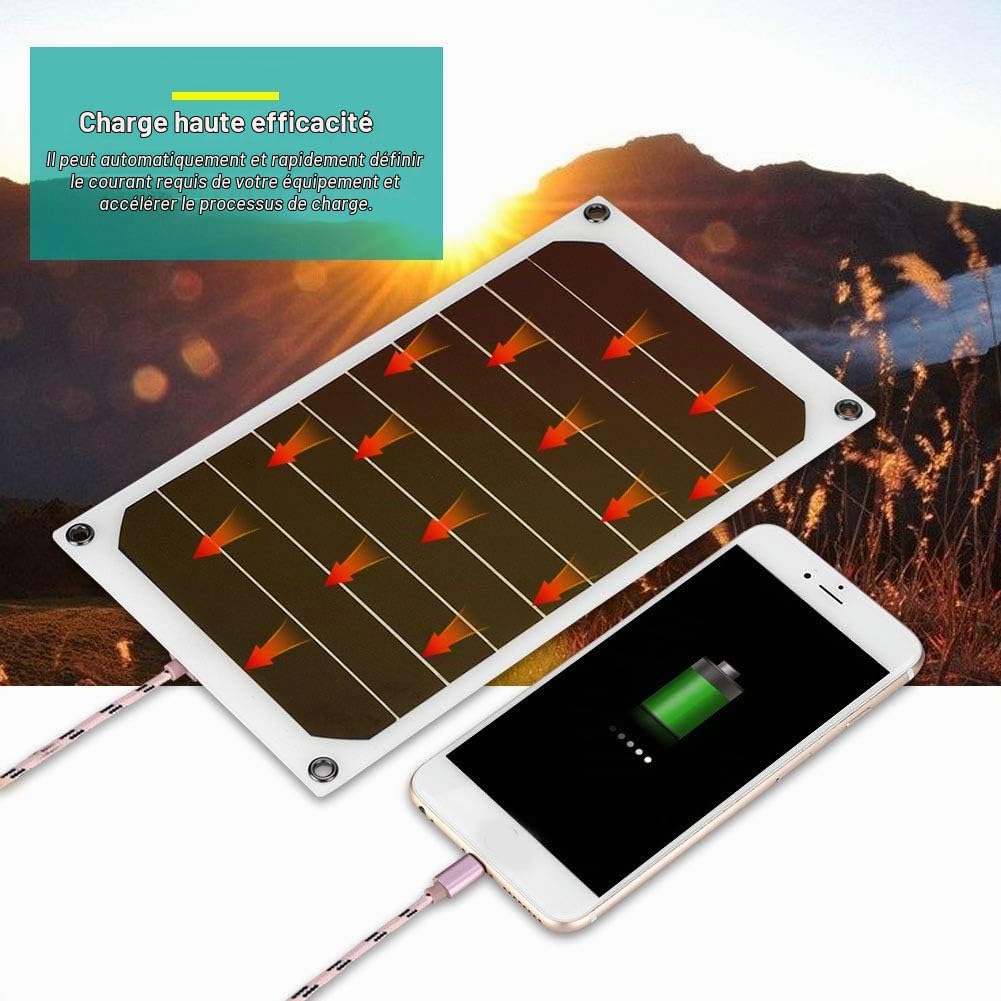 Jadeshay Panneau solaire 10W 5V USB IP64