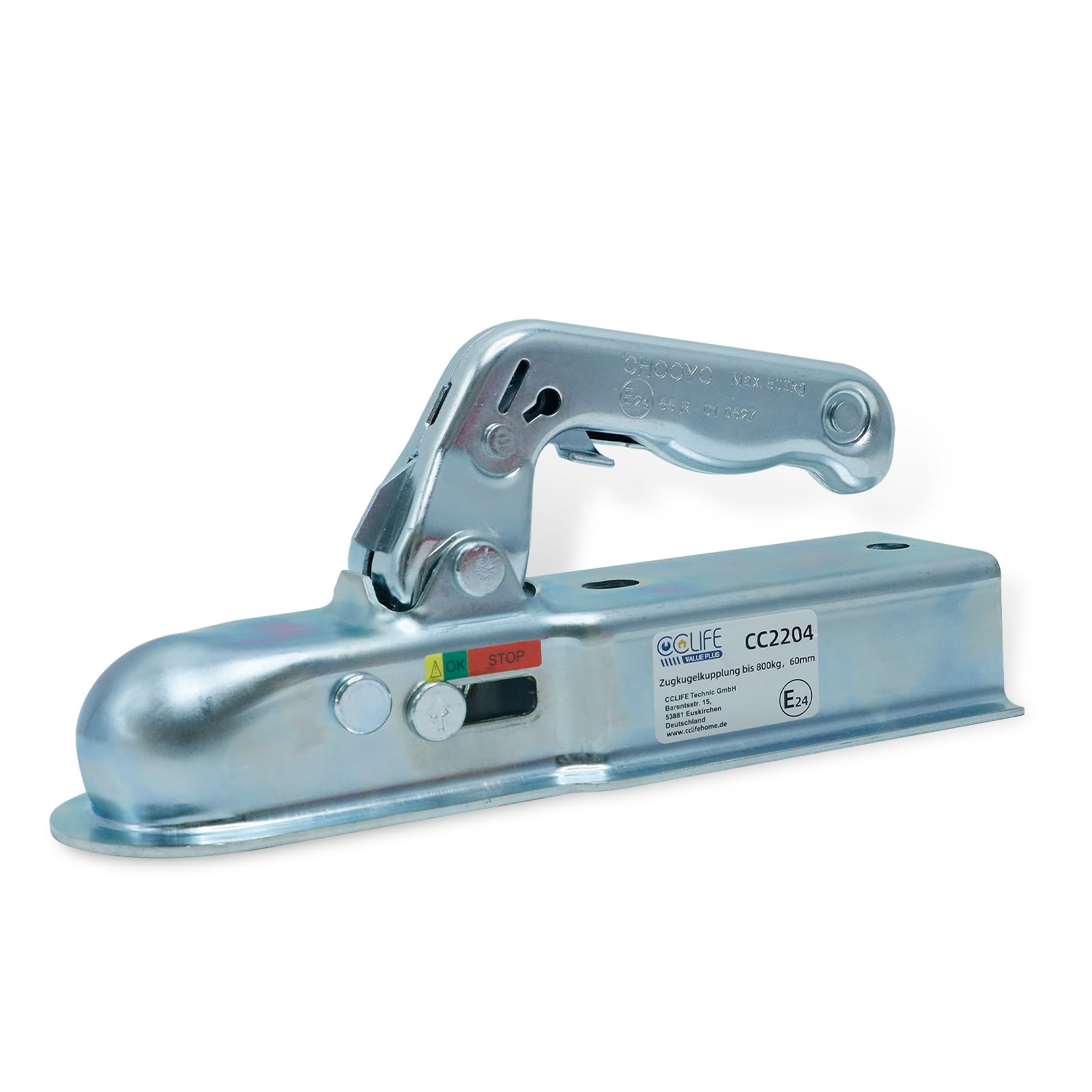 CCLife DIY Tools tête d'attelage 800 kg timon 60 mm