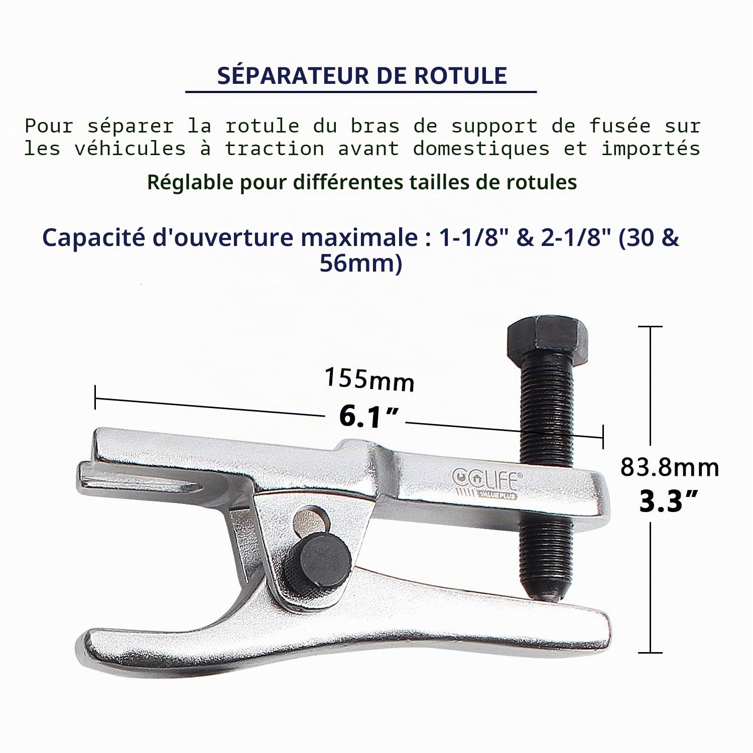 CCLIFE Arrache Rotule Triangle Kit 5 Pièces Universel