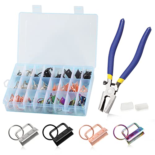 LEONTOOL Pinces Porte-Clés 32mm Métal 4 Couleurs Lot 32