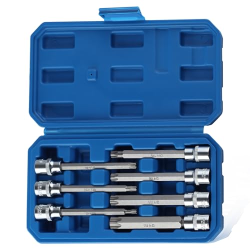 LEONTOOL Jeux de Douilles Torx 3/8 long 110mm 7 pièces T25-T60