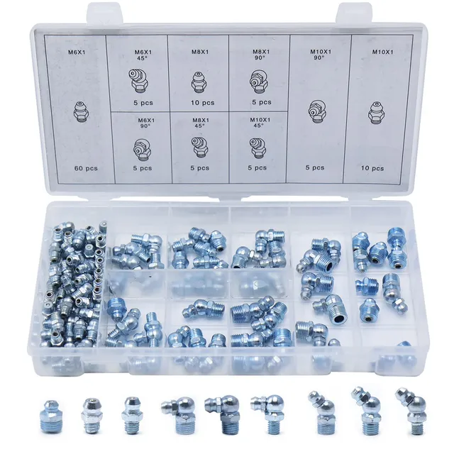 CCLIFE DIY Tools graisseurs M6 M8 M10 coffret 110 pièces