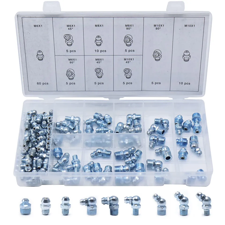 CCLIFE DIY Tools graisseurs M6 M8 M10 coffret 110 pièces