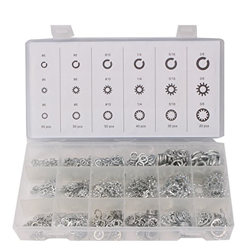 CCLIFE DIY Tools coffret rondelles dentées 720 pcs 3-10 mm mixte