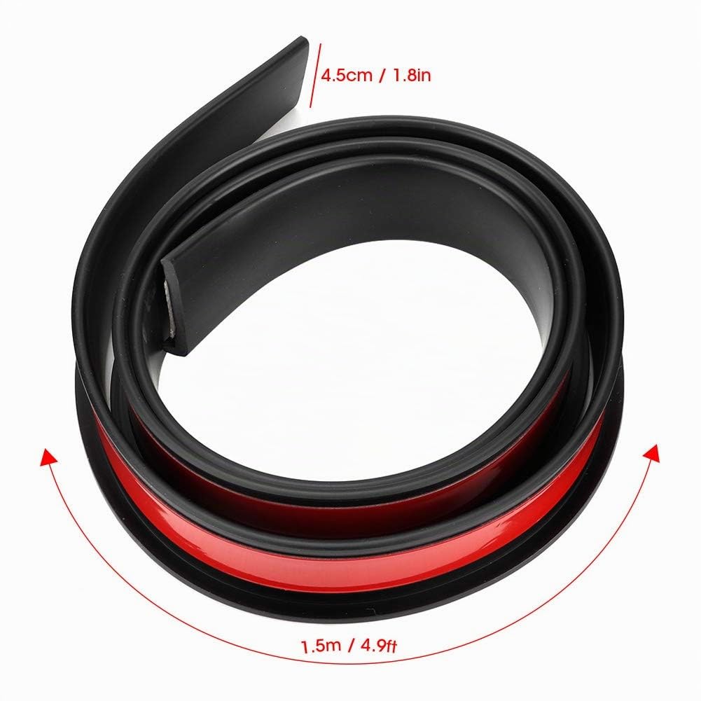 OUKENS Sourcil Roue 4,5 cm x 1,5 m Caoutchouc Noir