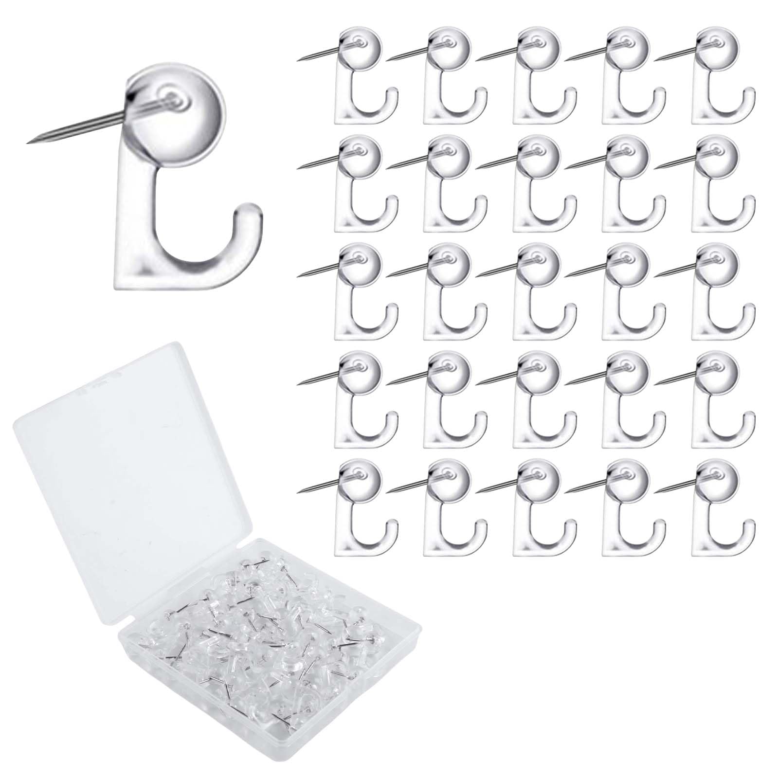 LEONTOOL Vis et Écrous crochets punaises transparent 50pcs Clair