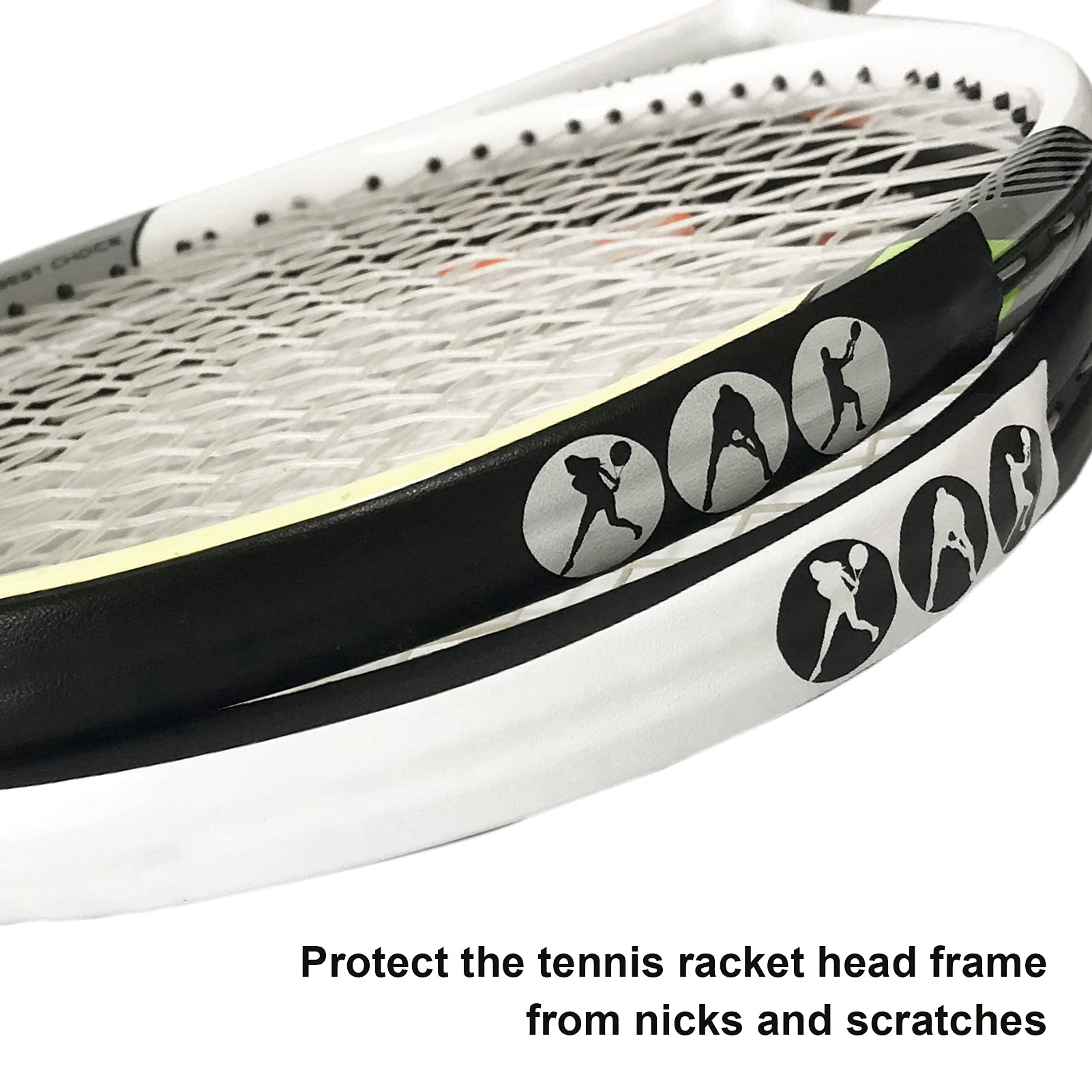 OUKENS Sports et loisirs bande raquette tennis PU 5 m blanc
