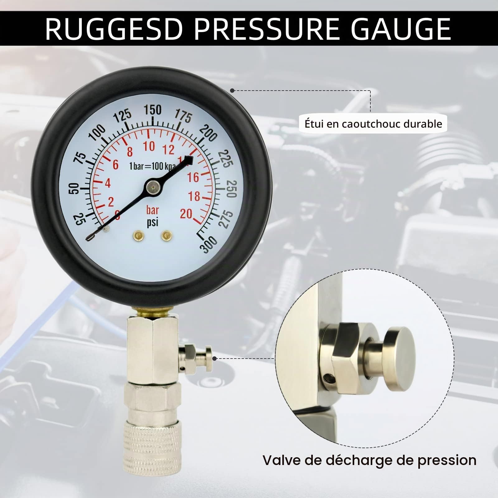 OUKENS Entretien testeur compression cylindre 0-7 bar
