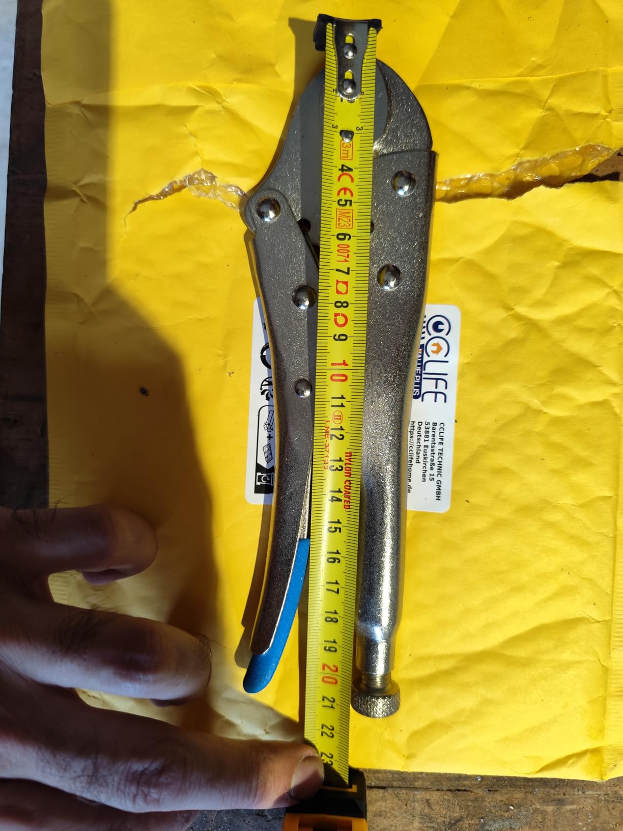 CCLIFE DIY Tools pince-étau 250 mm mors ovales