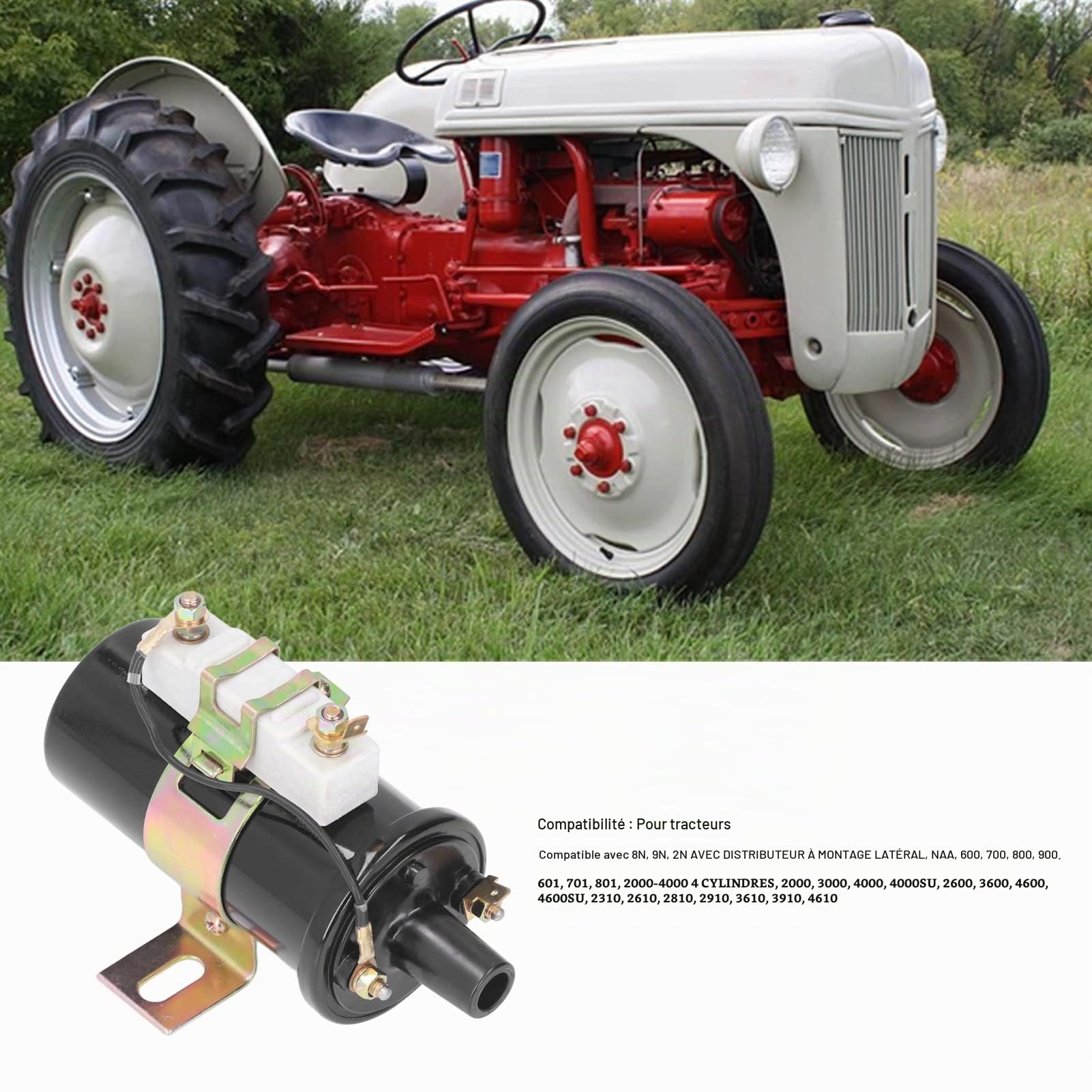OUKENS bobine d'allumage 6V 12V tracteur Ford 8N 9N