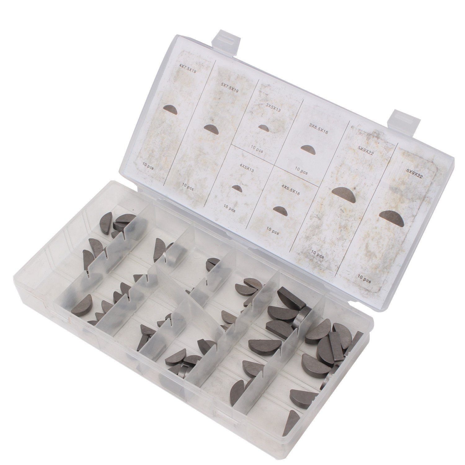 CCLIFE DIY Tools Coffret Cales Ressort 60 Pièces Demi-Lune