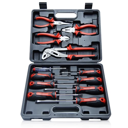 CCLIFE Screwdriver Sets Jeu Pinces Tournevis 12 Pièces