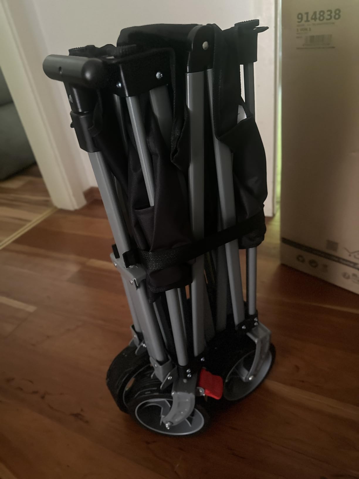 CCLIFE Chariot transport pliable 80 kg noir