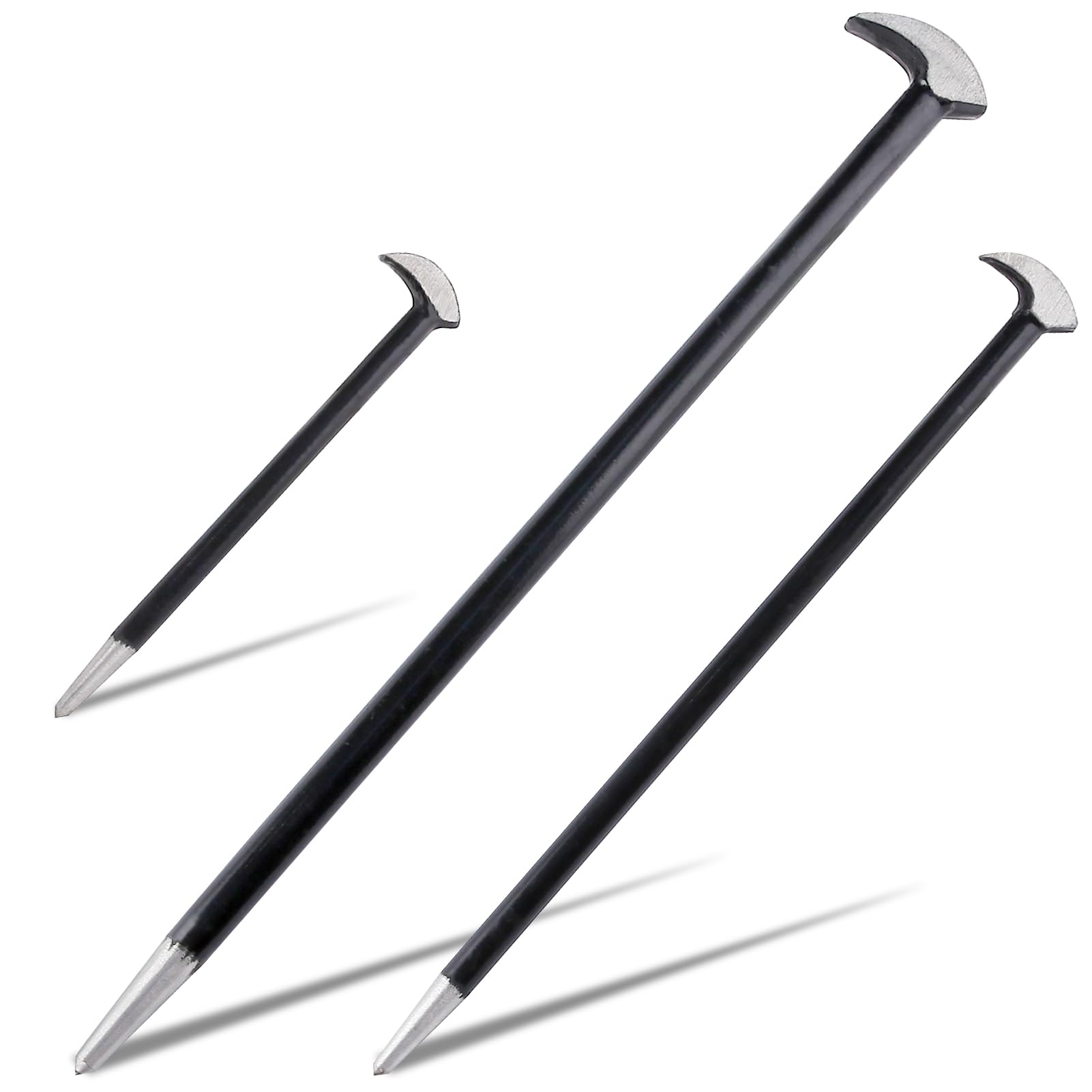 LEONTOOL Outils Automobiles pied de biche lot de 3 acier carbone