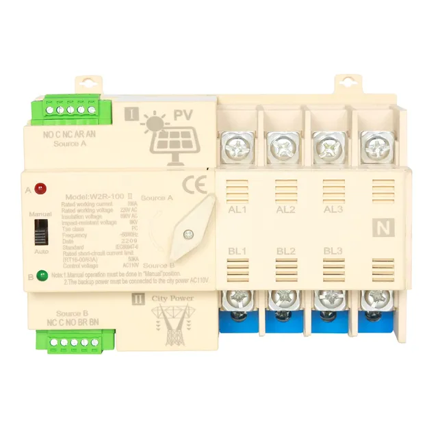 Jadeshay Installation Électrique commutateur transfert auto 4P 100A