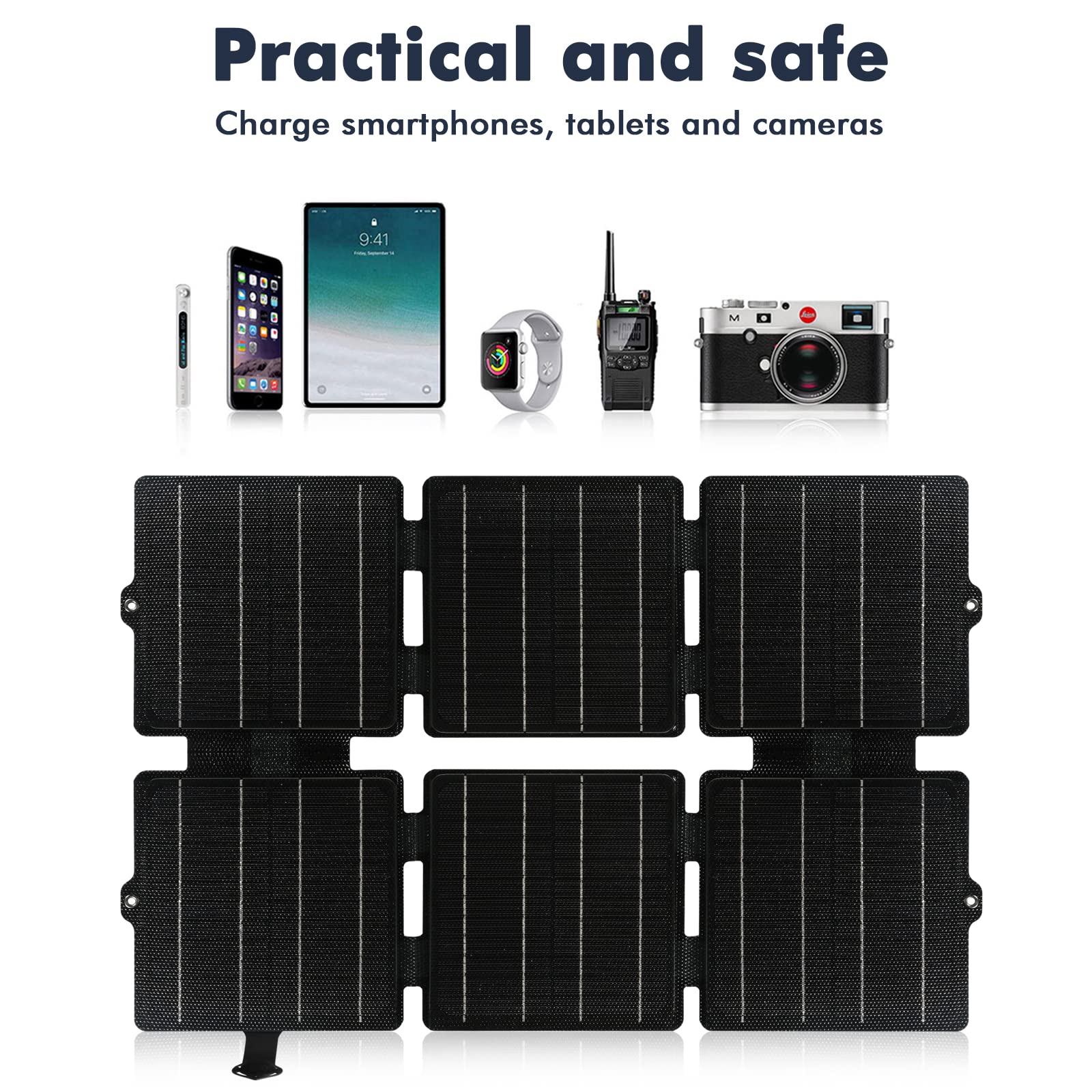 Jadeshay Solaire Photovoltaïque chargeur solaire pliable 42W USB