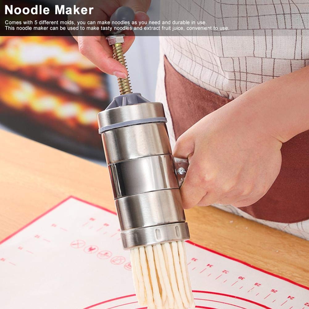 Jadeshay Machine pâtes manuelle inox 5 moules