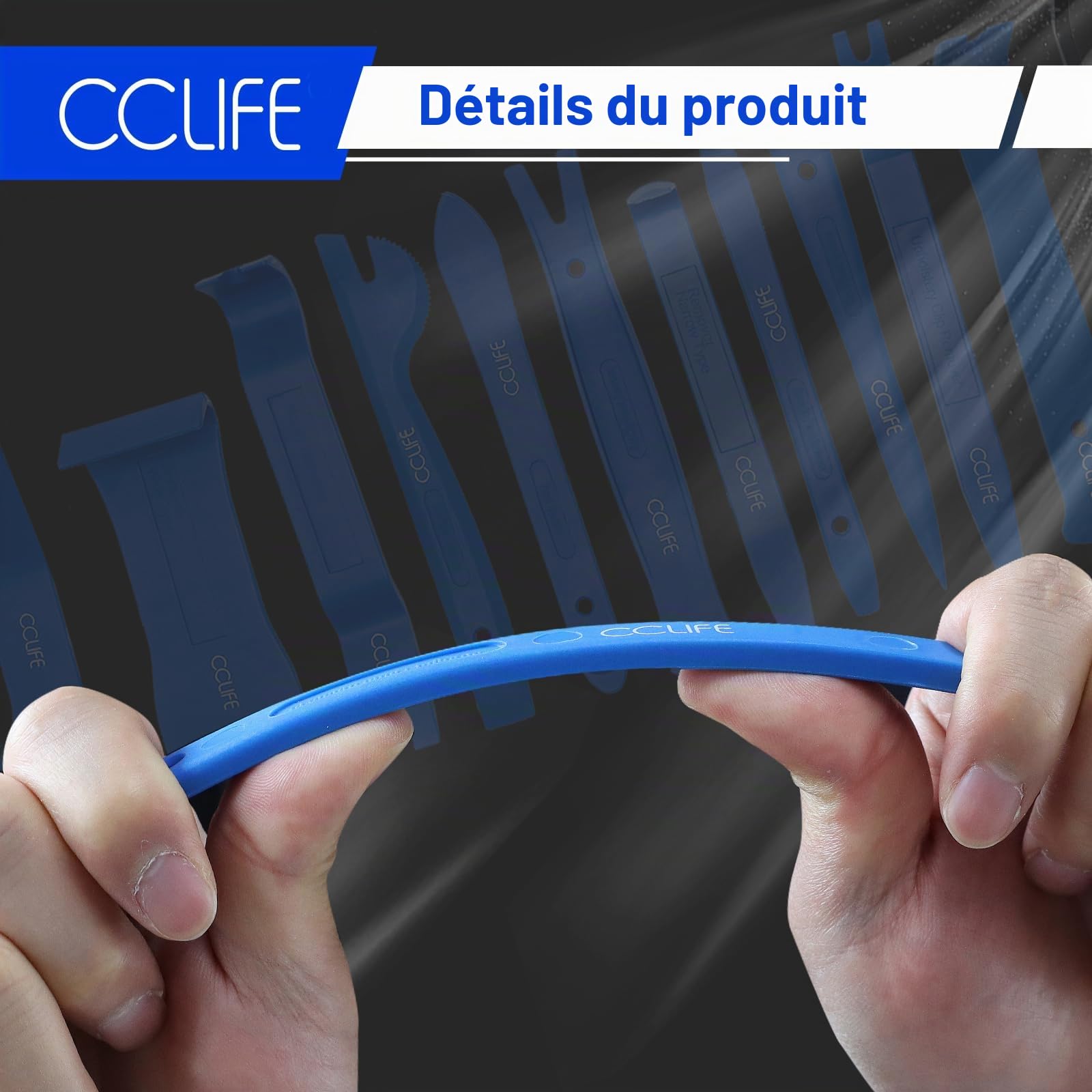 CCLIFE Démontage Garniture Outil Auto 12 Pièces + Pince