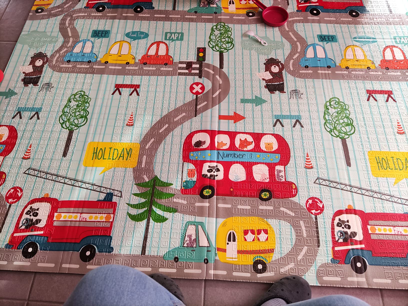 CCLIFE Baby & Kids tapis jeux 196x175 chiffres girafes