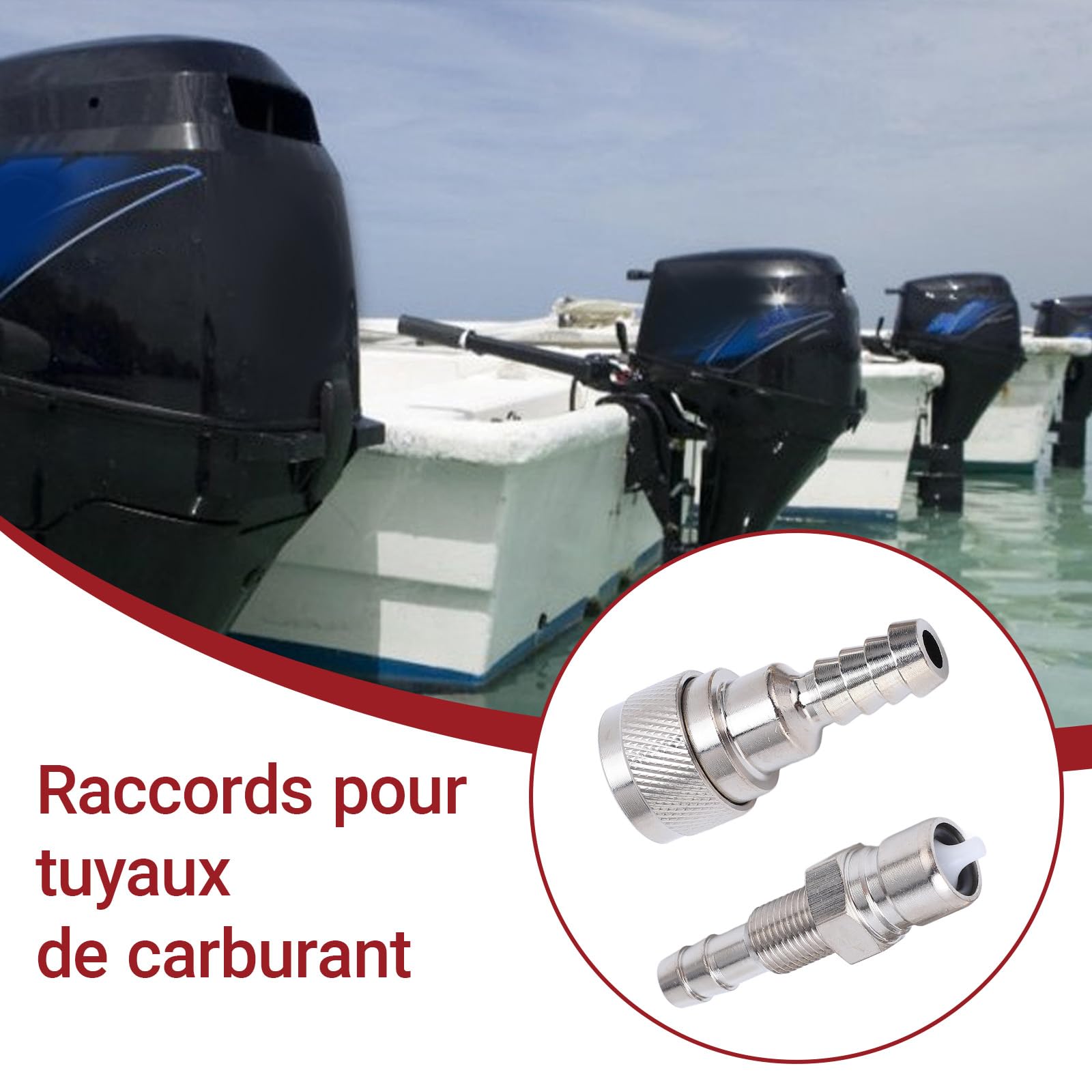 OUKENS raccord carburant 5/16 8 mm Tohatsu 5-90 CV lot 2