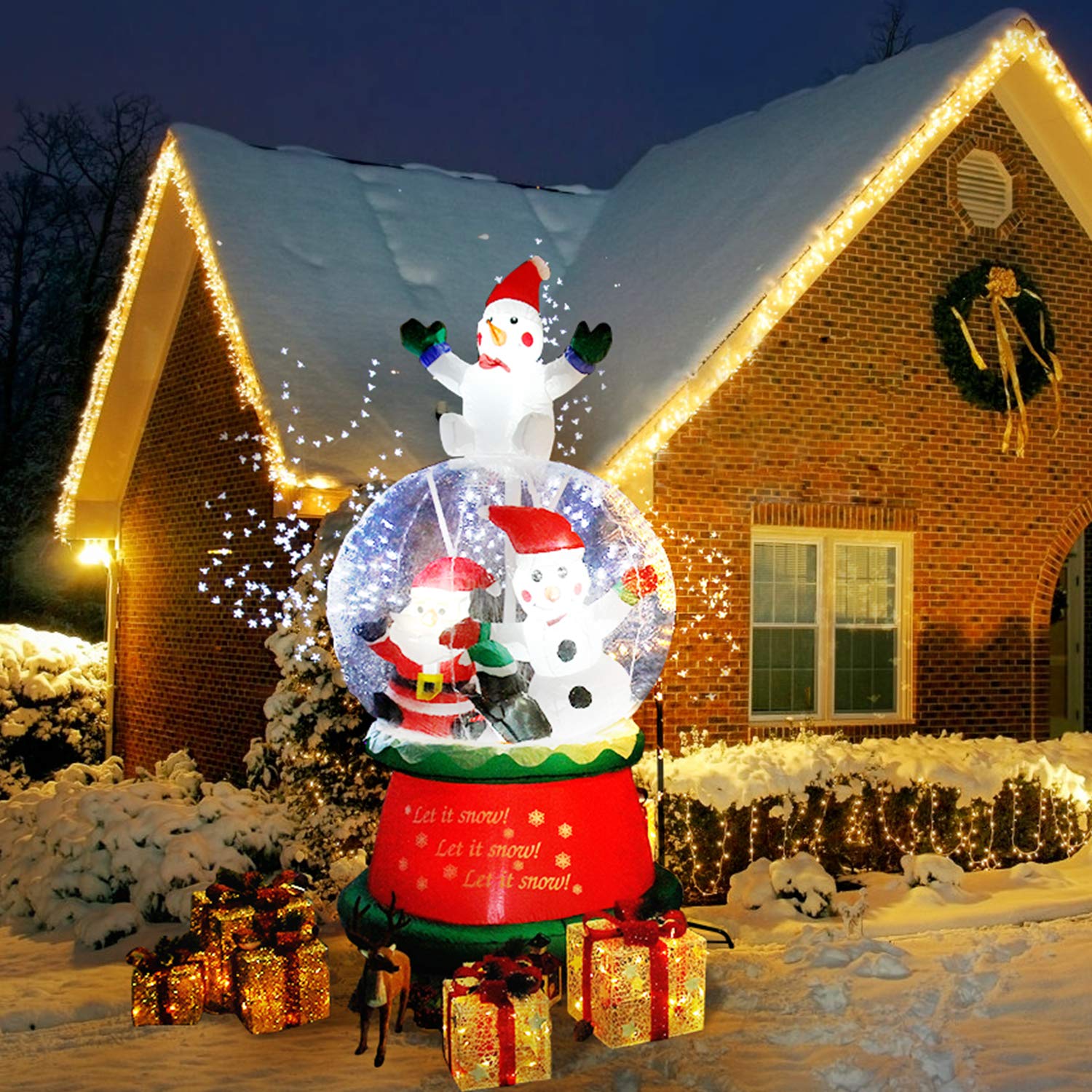 CCLIFE DIY Tools Bonhomme Neige Gonflable LED Boule