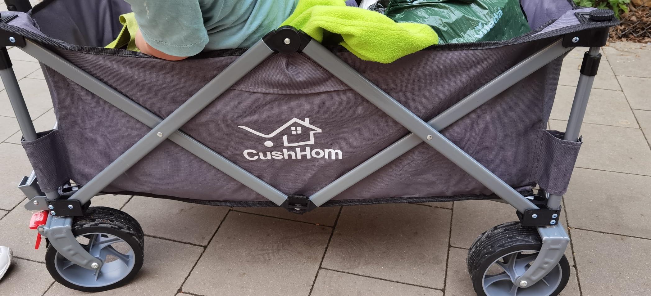 CCLIFE Chariot transport pliable 80 kg noir