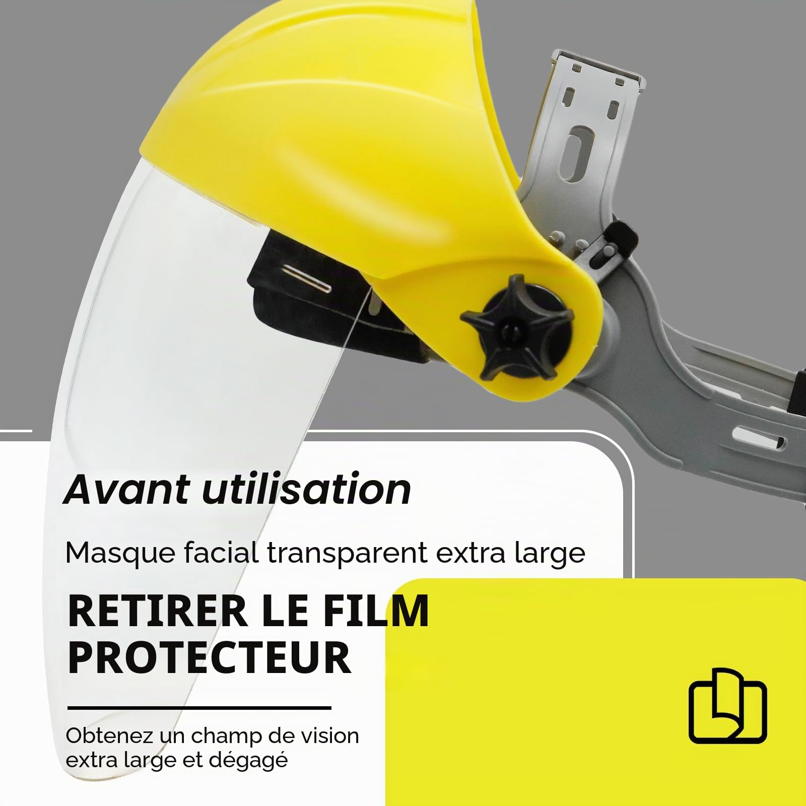 CCLIFE DIY Tools visière de protection polycarbonate 246x264 mm