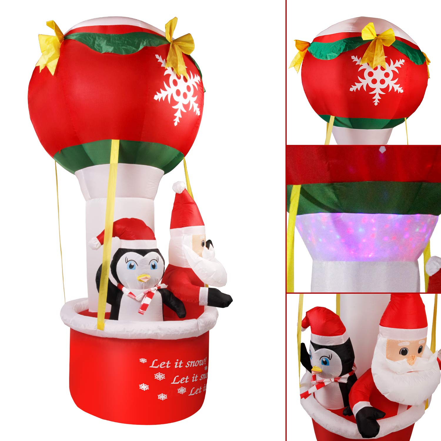 CCLife DIY Tools Père Noël gonflable LED 160 cm