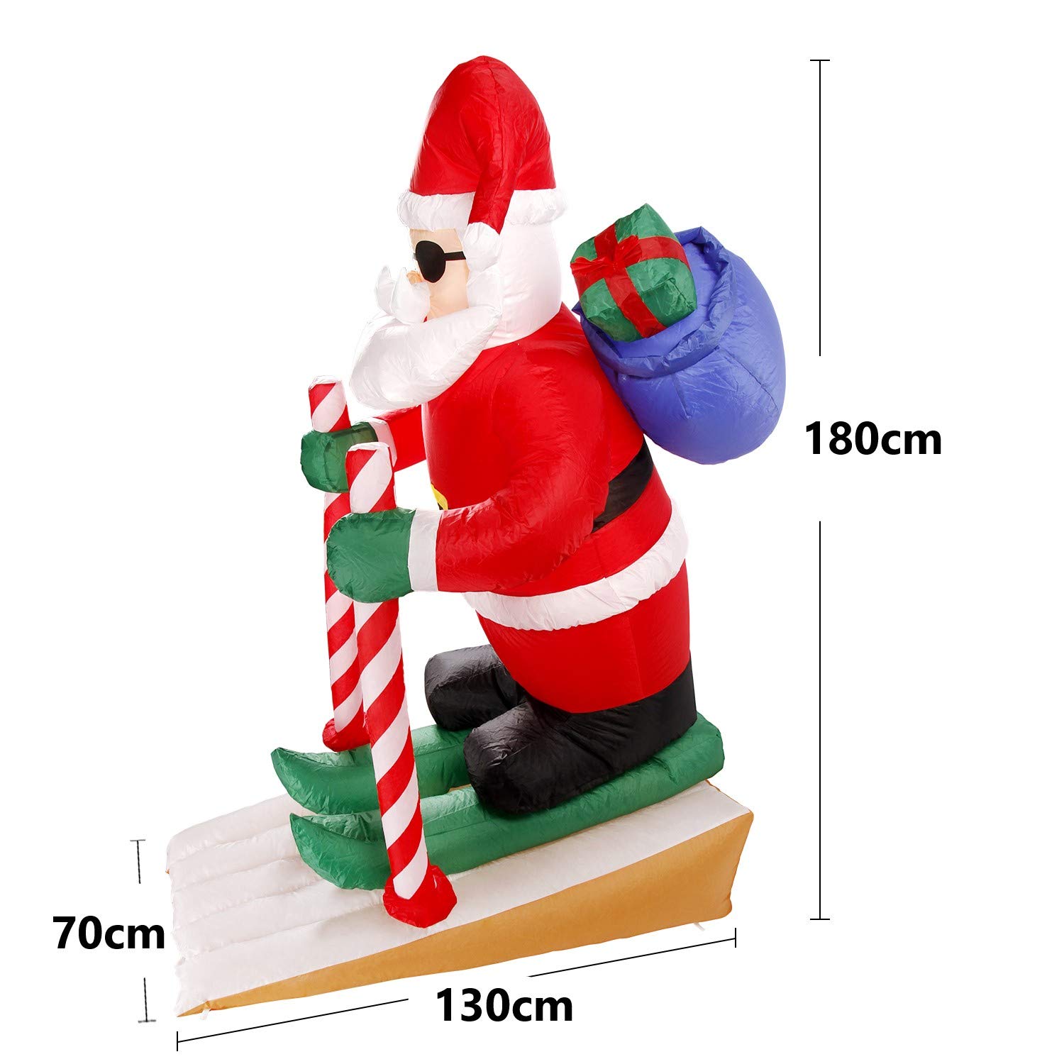 CCLife DIY Tools Père Noël gonflable LED 160 cm