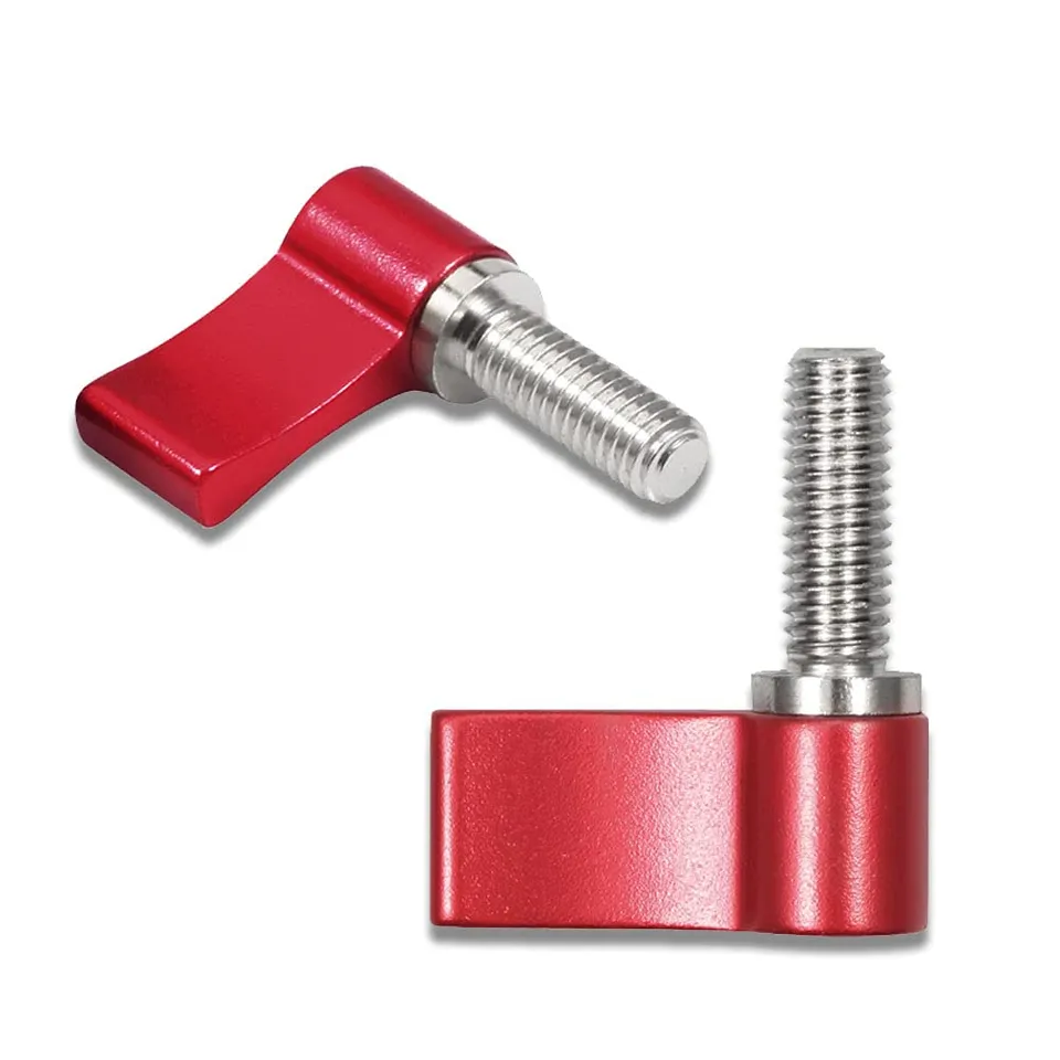 LEONTOOL Vis et Écrous bouton M6x17 mm rouge lot 2