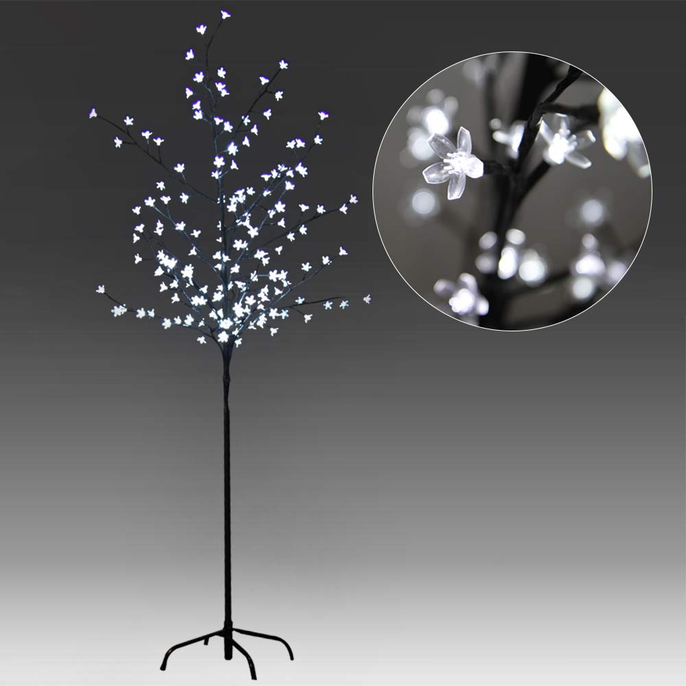 CCLIFE Arbre Cerisier LED 150 cm 150 LED blanc froid