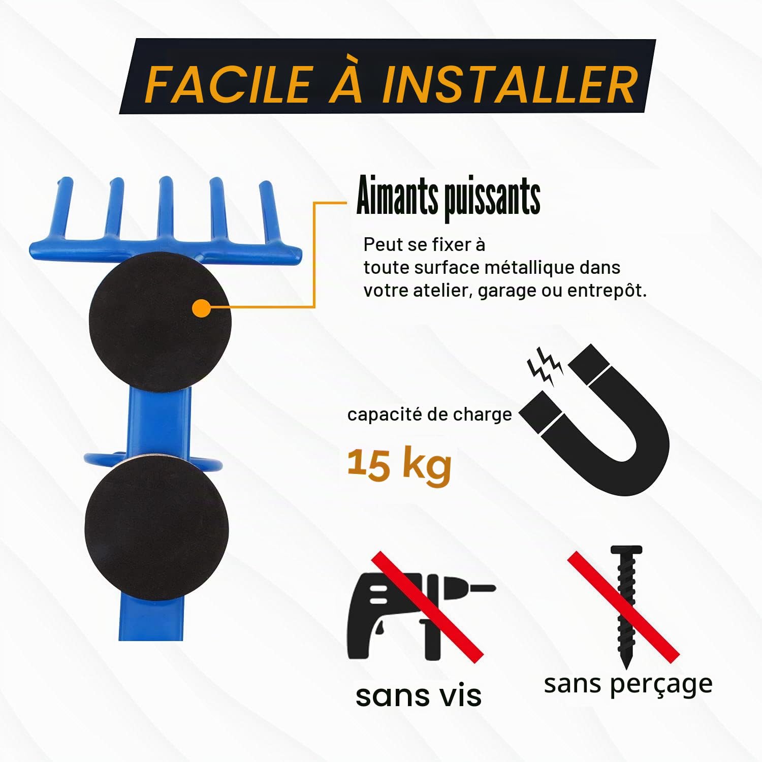 CCLife DIY Tools support magnétique clé à choc 15 kg