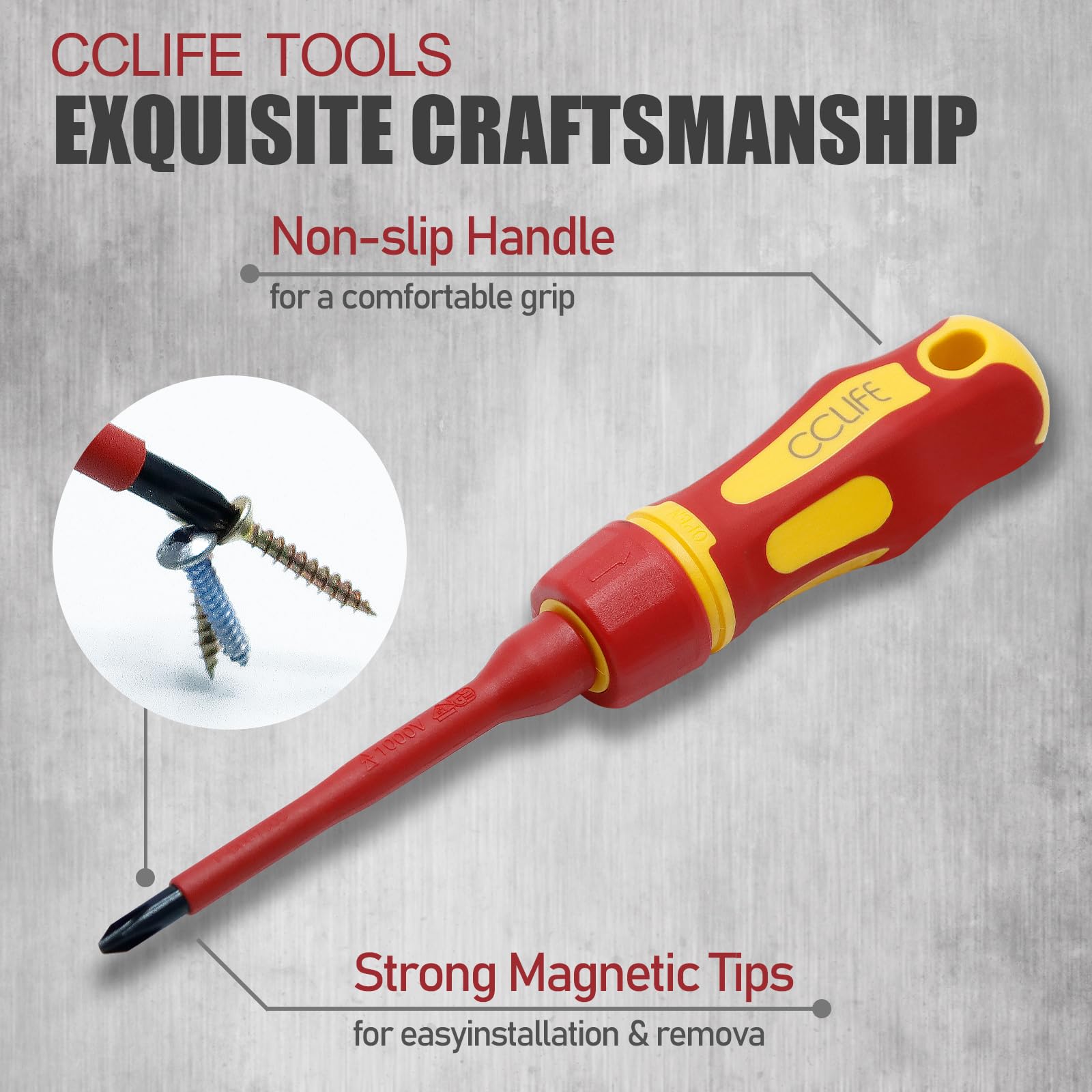 CCLife Screwdriver Sets jeu 13 tournevis isolés VDE 1000V