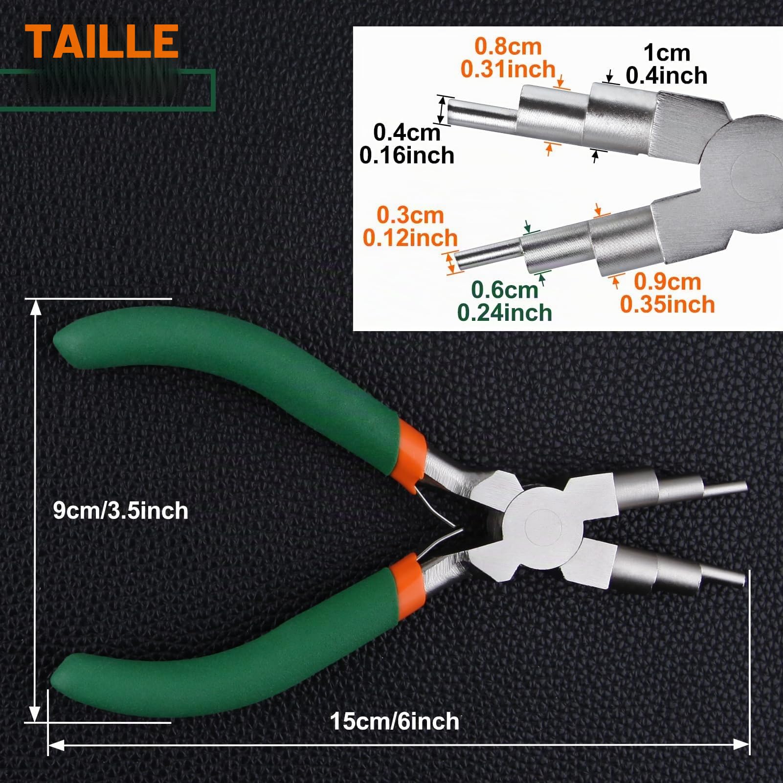 LEONTOOL Pinces pince à boucler 6 en 1 3-10 mm poignée TPR