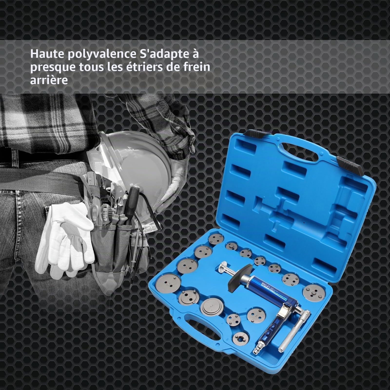 CCLife Brake System Tools repousse piston frein pneumatique 16 pcs