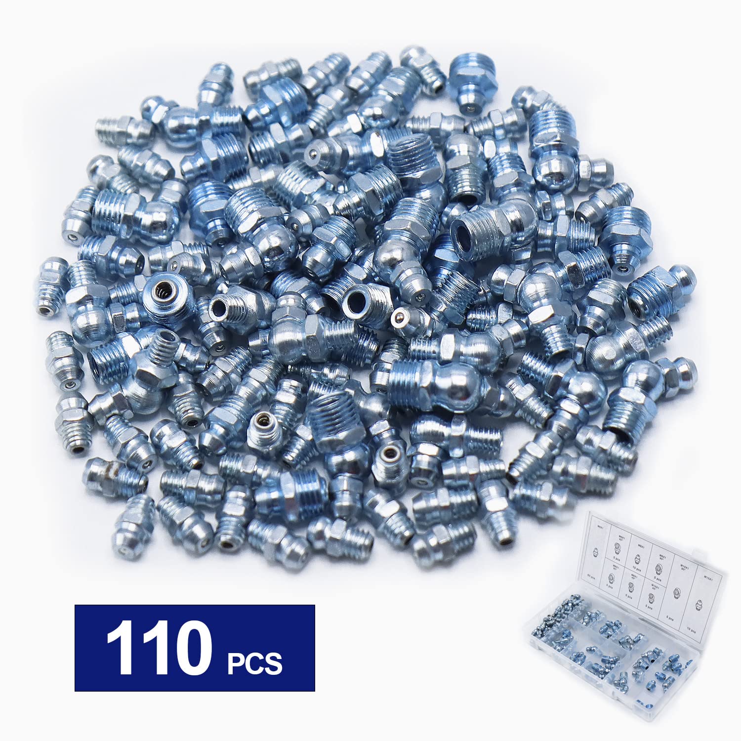CCLIFE DIY Tools graisseurs M6 M8 M10 coffret 110 pièces