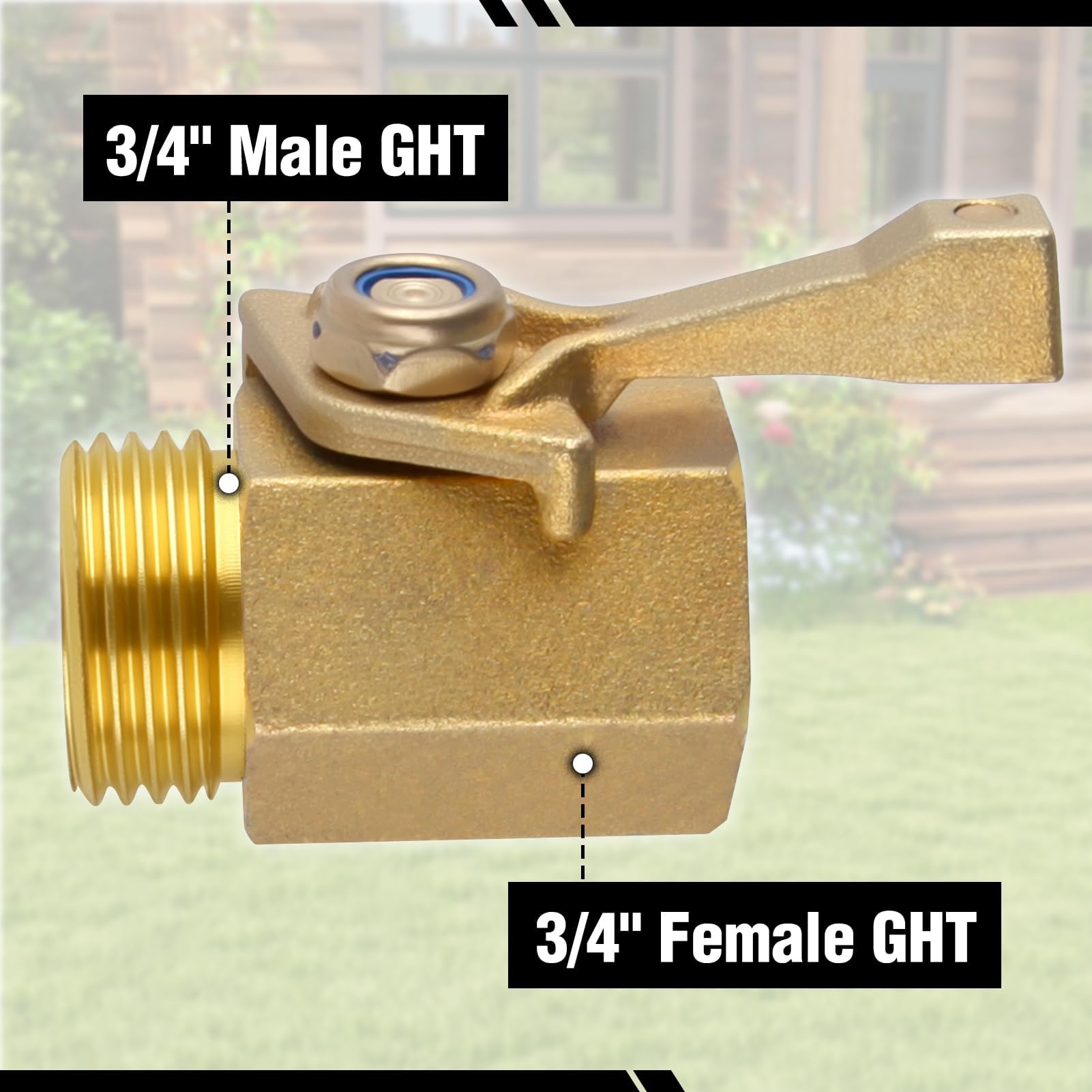 LEONTOOL Vanne arrêt laiton vanne arrosage 3/4" lot de 2